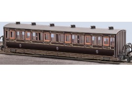 FR Long Bowsider Bogie Coach Victorian Livery No.19 - OO9 Gauge